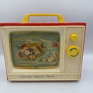 Vintage Fisher Price Two Tune TV Music Box 1966 - Works